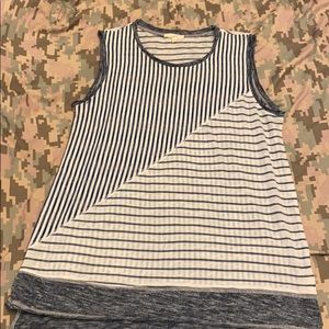 Unique asymmetrical pattern tank top